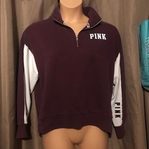PINK quarter zip sweatshirt
